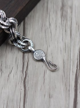 纯银复古朋克风手环