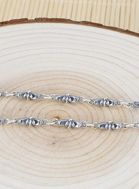 日韩朋克风嘻哈925男女泰银手链