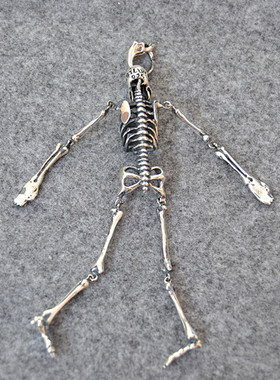 朋克风万圣节骷髅头毛衣链吊坠