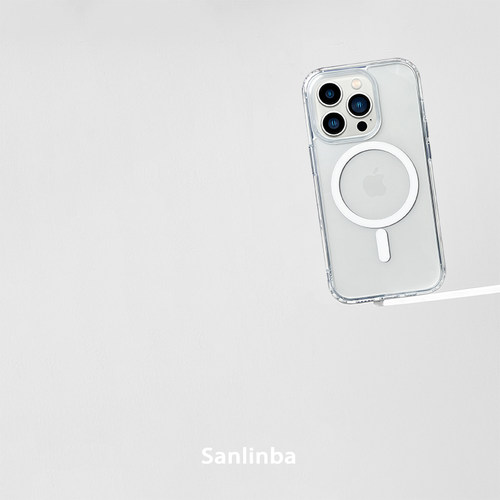 高级透明磁吸亚克力适用苹果iPhone17ProMax手机壳MagSafe简约16pro防摔15/14高级感保护套 - 图1