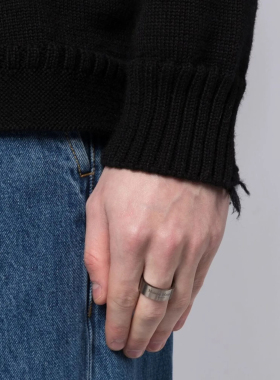 MAISON MARGIELA 男士金色925纯银logo戒指 26早春新款意大利代购