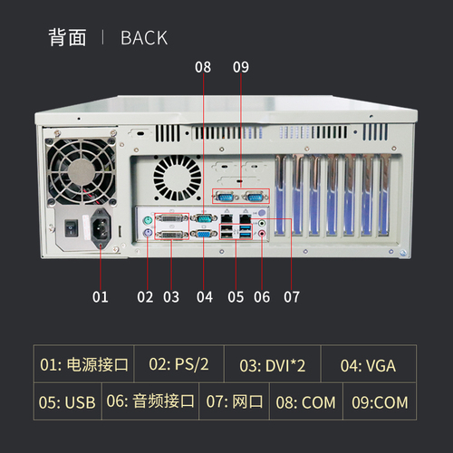 原装研华工控机IPC-610L双核E75004G500G全国联保可开增值票