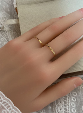 女包金百搭切面闪戒指可水洗