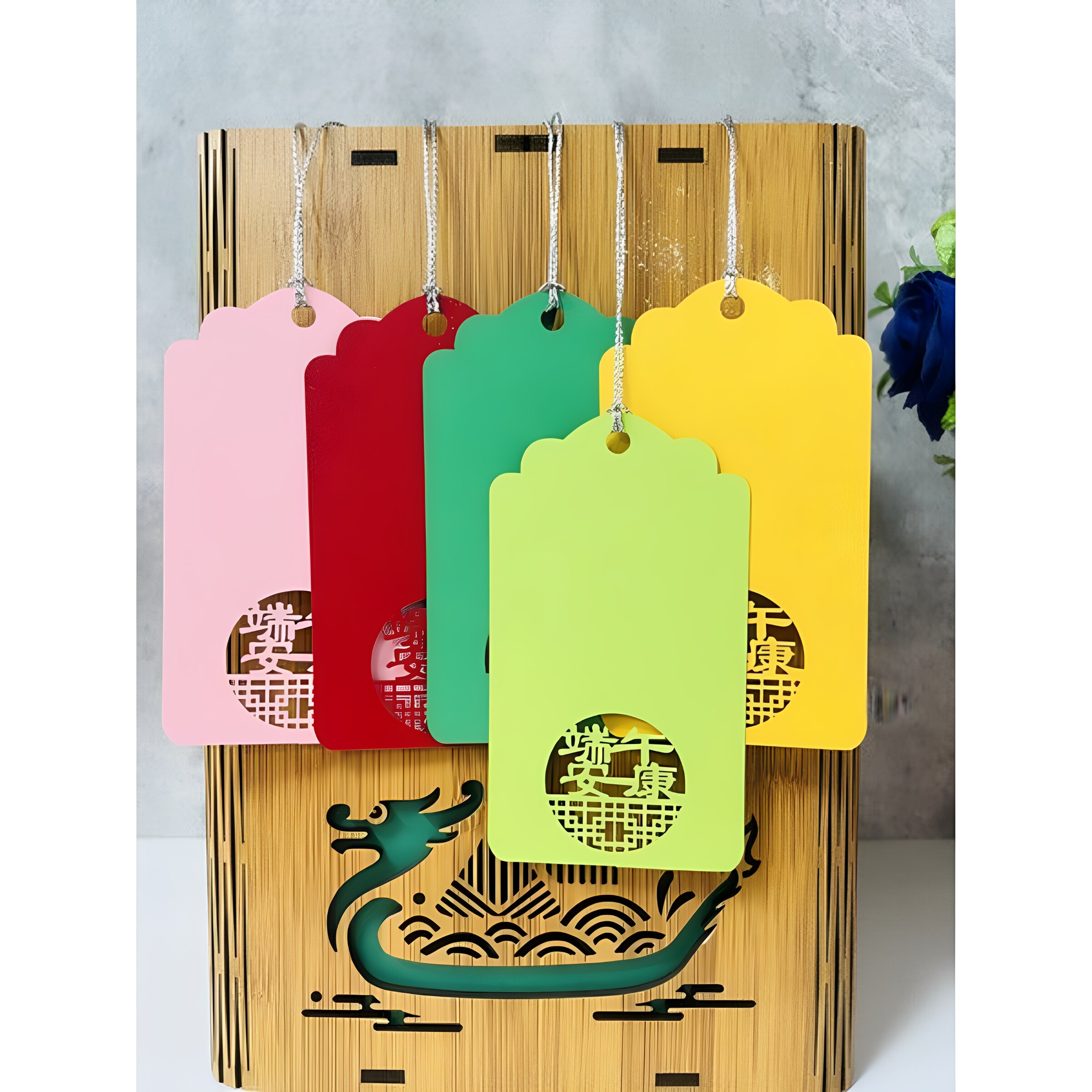 新款2026端午节安康卡片装饰手写心愿祝福留言粽子礼盒小贺卡定制