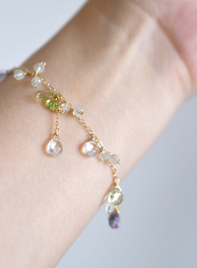 天然水晶手链流苏仙气轻奢女