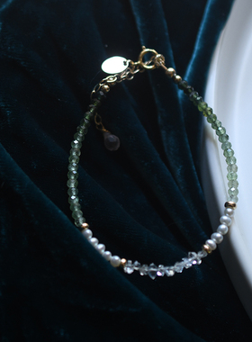 招财手链三合一草碧玺秀气