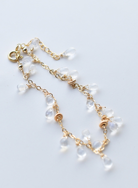 月光之路三合一草天然月光石手链