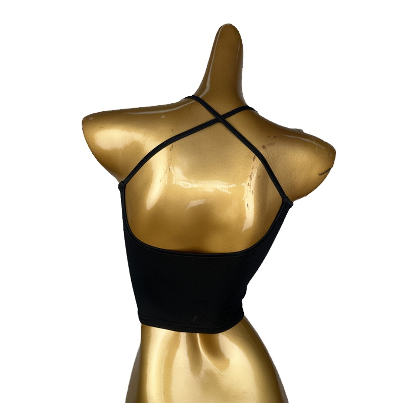 拉丁吊带背心女成人交叉挂脖露美背舞蹈训练功服内搭短款外穿上衣,淘宝优惠券,粉丝福利购,淘宝优惠卷