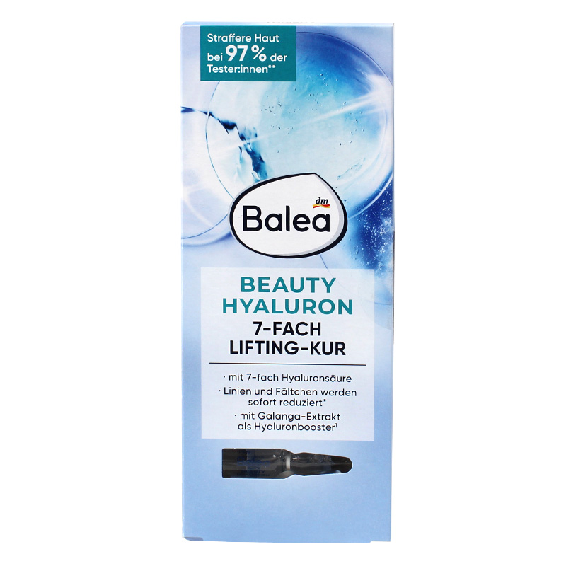 4盒装德国进口Balea芭乐雅玻尿酸精华液浓缩安瓶7ml提拉紧致补水 - 图3