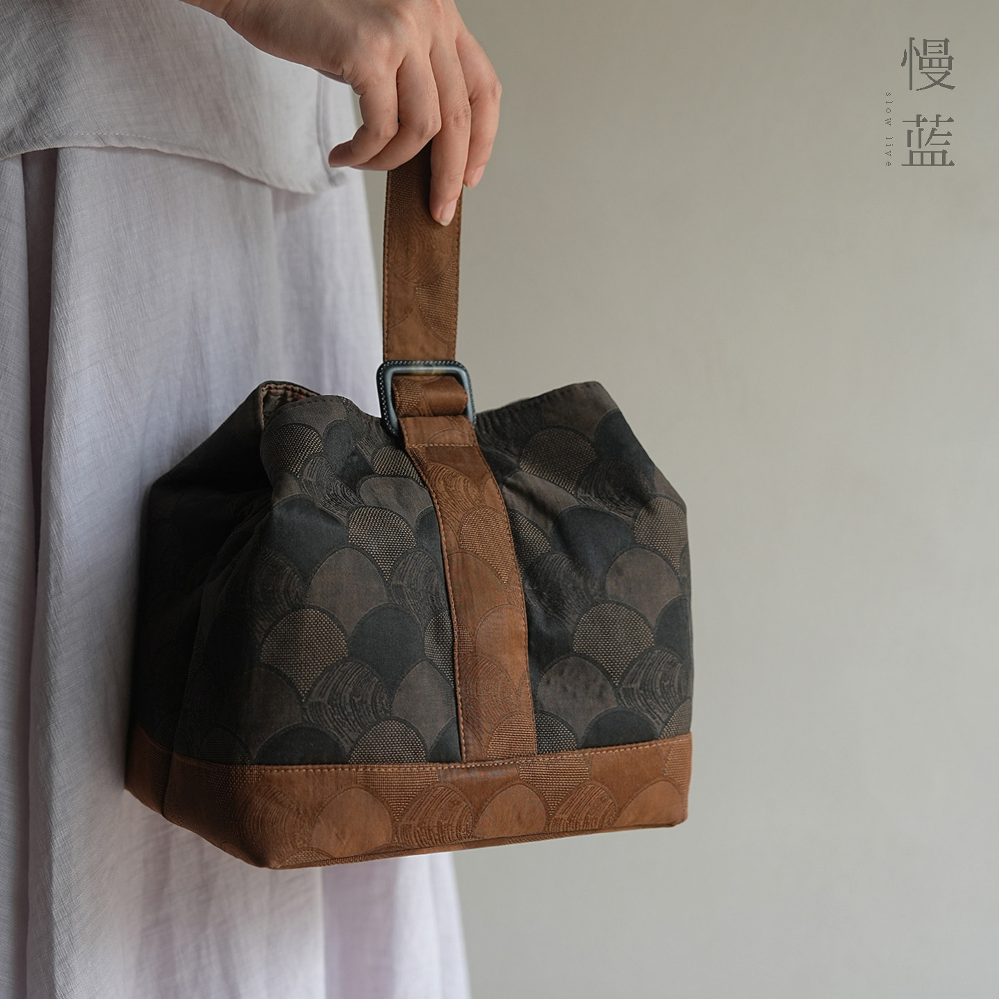 慢蓝 | 香云纱中式复古茶器收纳户外便携包茶具茶包手提包茶包袋,淘宝优惠券,粉丝福利购,淘宝优惠卷