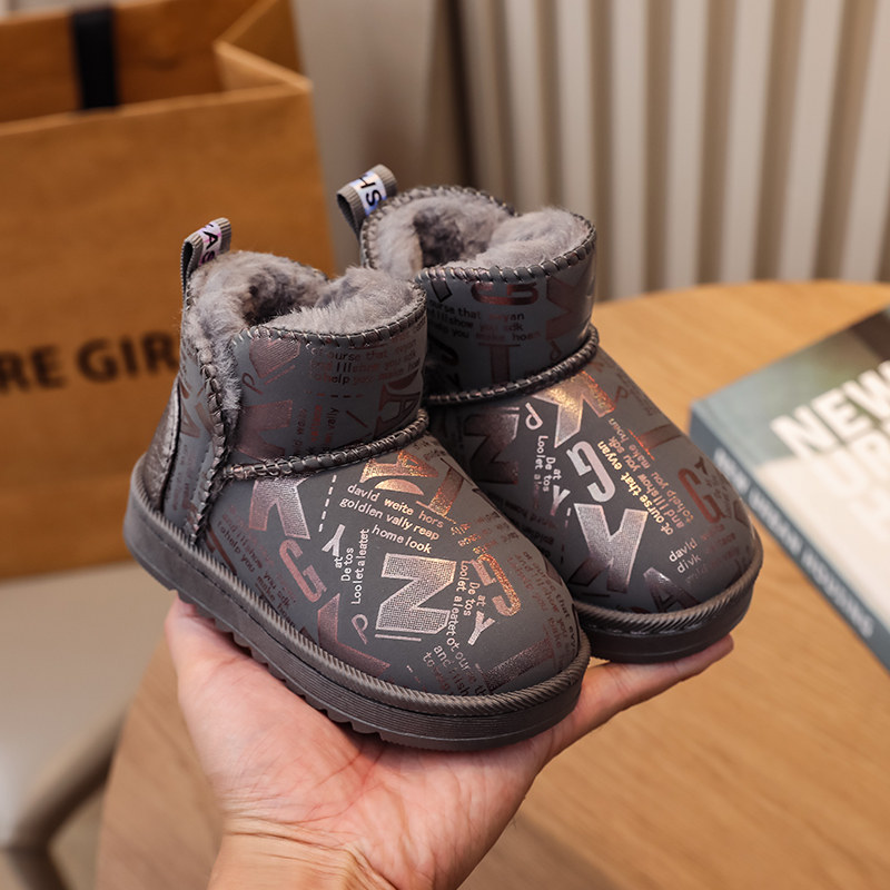 儿童雪地靴2025新款宝宝防滑保暖棉鞋小女孩卡通可爱加绒加厚短靴,淘宝优惠券,粉丝福利购,淘宝优惠卷