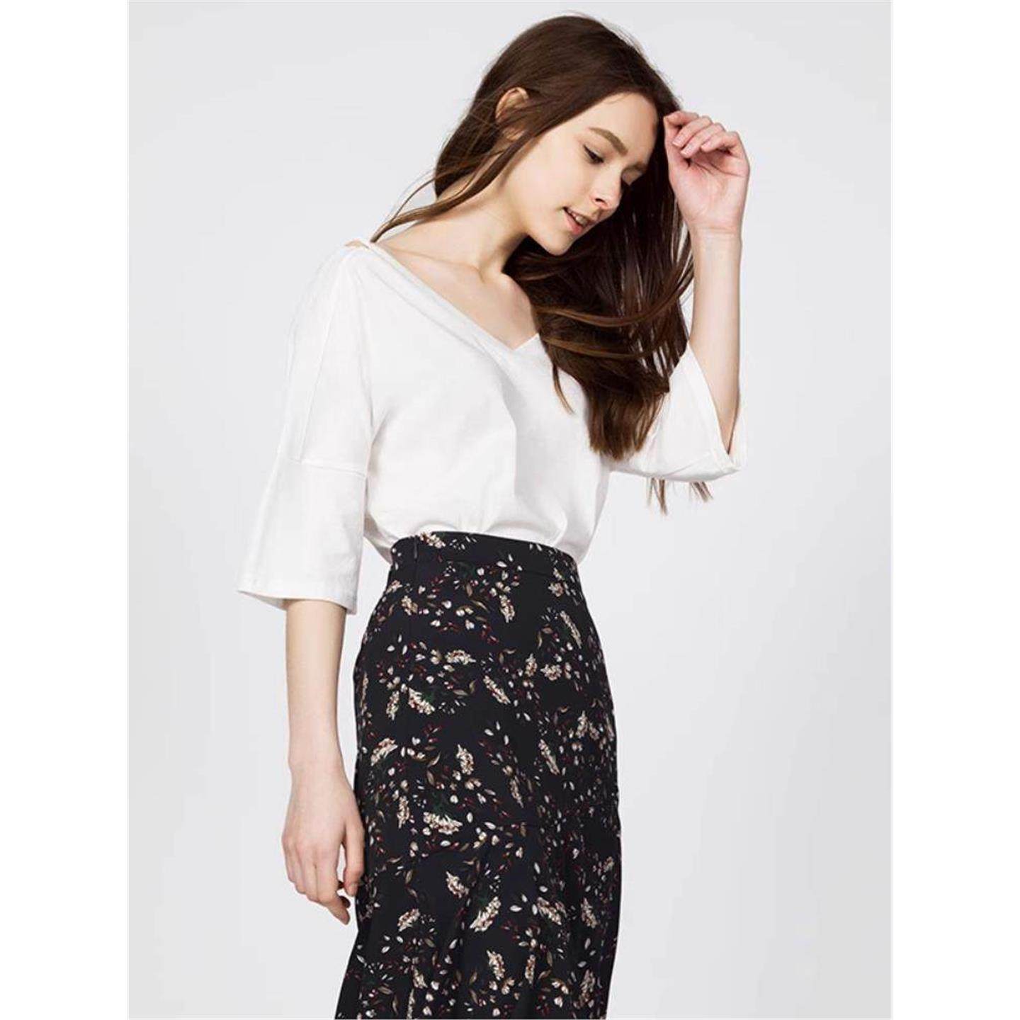 秋水伊人夏装新款女装气质V领休闲直筒五分袖吊带露背T恤上衣I04,淘宝优惠券,粉丝福利购,淘宝优惠卷