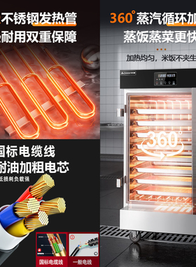 志高商用不锈钢智能节能蒸饭柜
