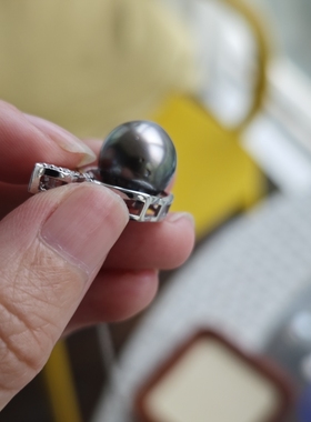 小福 天然海水大溪地珍珠吊坠（点位12 有瑕送链）