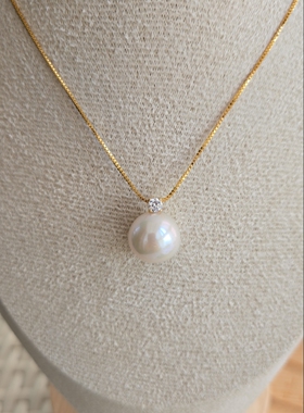 18K金淡水爱迪生珍珠吊坠系列（老蚌珠滑皮极光）