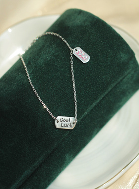 通体925银手链简约女love日韩