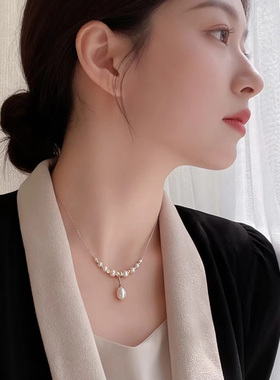 qiao优雅美不胜收天然珍珠项链