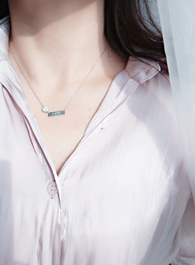 字母礼物幸运项链纯银女