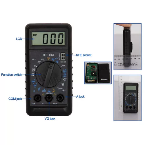 Подлинный мобильный телефон Big Pocket Mini Digital Universal Meter DT182 с функцией пчел