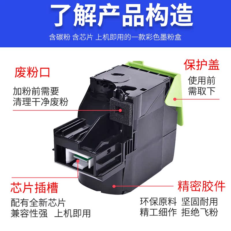 适用奔图CTL-350H粉盒CP2500DN 2510DN彩色激光打印机墨粉CM7000P-图1