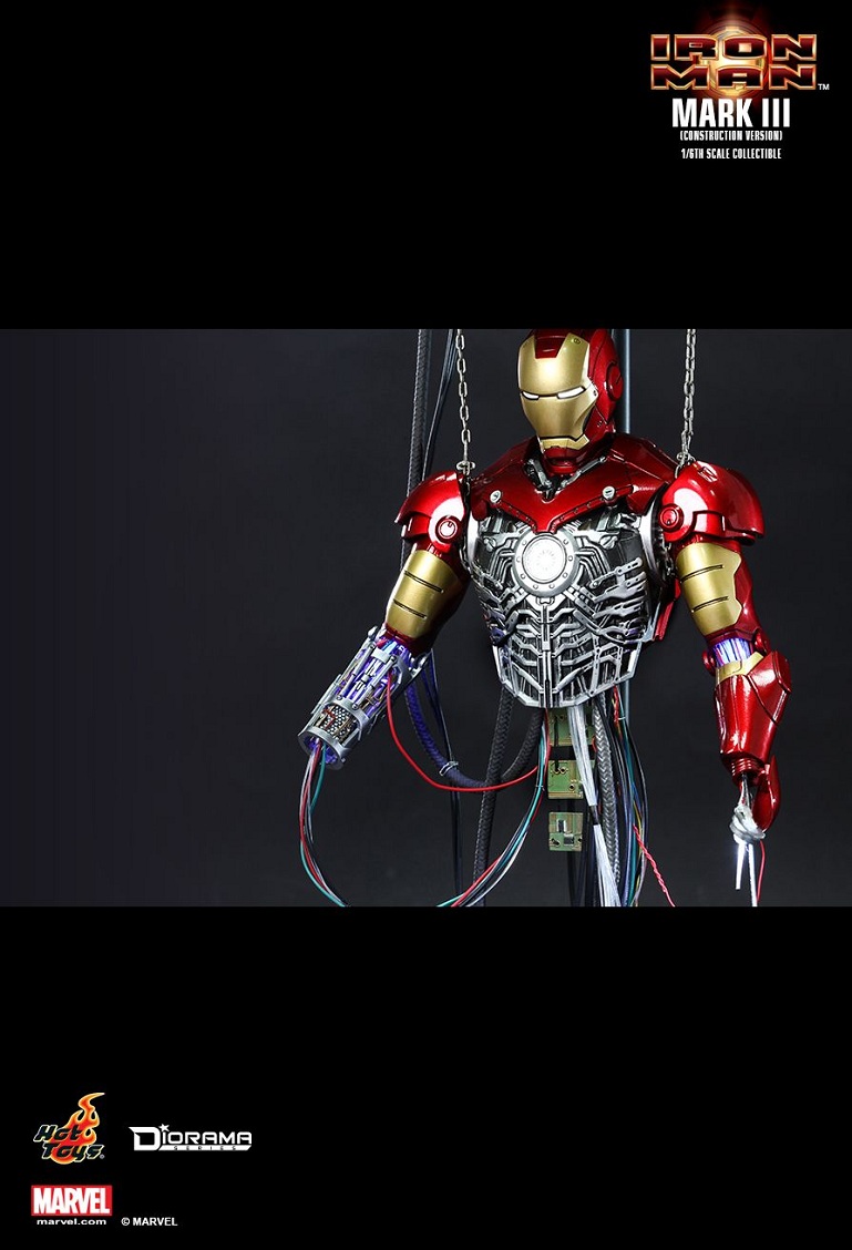 【GD漫玩社】HOTTOYS HT DS003钢铁侠 MK3维修分解调试情景地台-图0