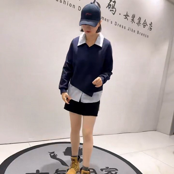 1095女权贵族春款新品设计感假两件衬衫料拼接罗密欧竖条减龄衫,淘宝优惠券,粉丝福利购,淘宝优惠卷