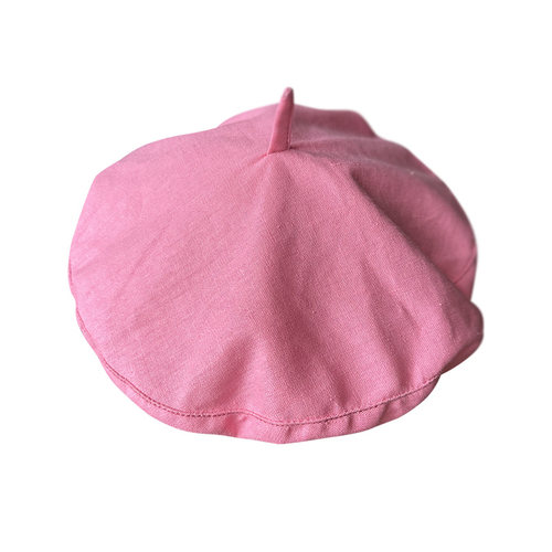粉红色帽子少女心贝雷帽春夏新款韩版粉色画家帽文艺可爱蓓蕾帽潮 - 图3