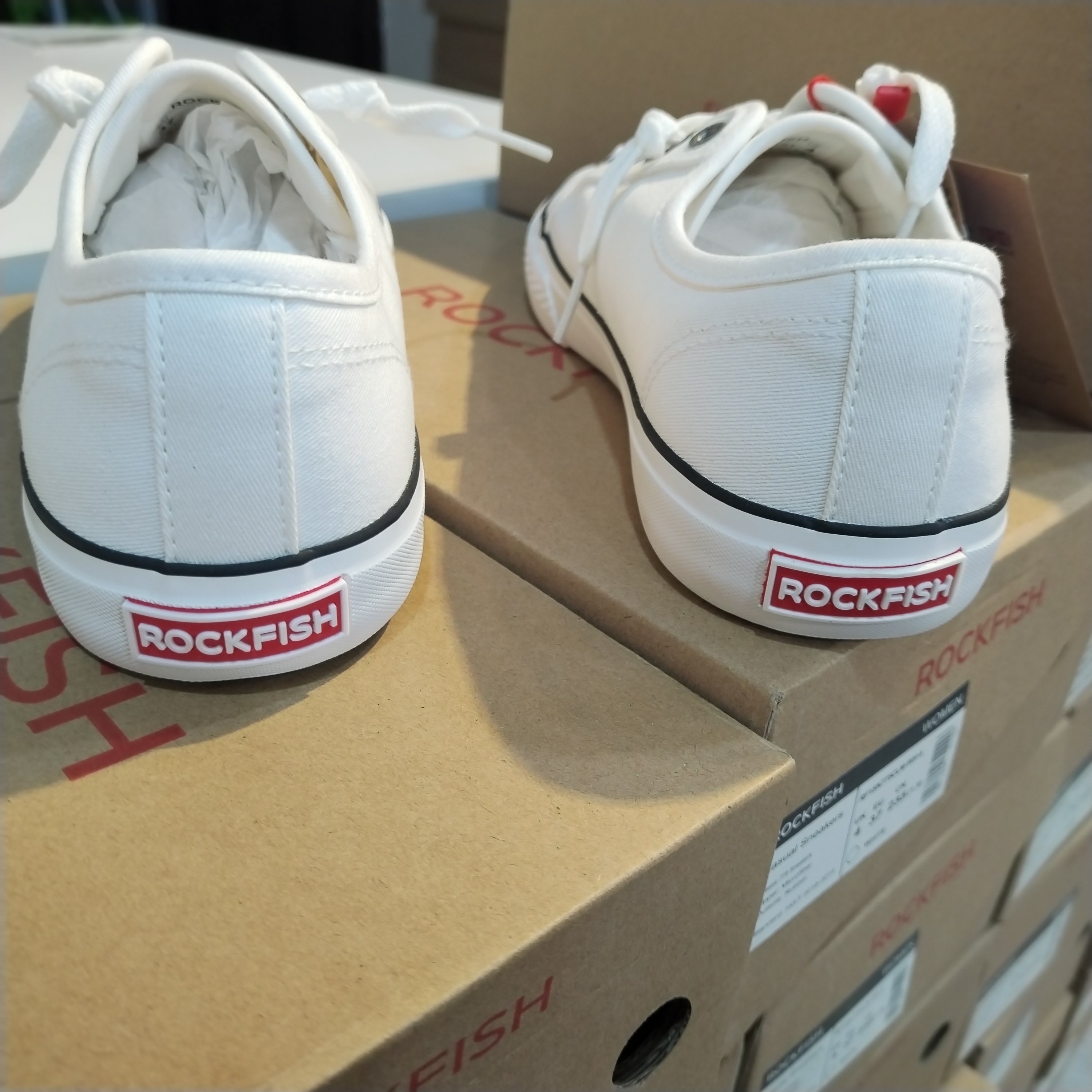 好货!专柜英国Rockfish防泼水舒适百搭帆布鞋休闲平底鞋学生布鞋 - 图1
