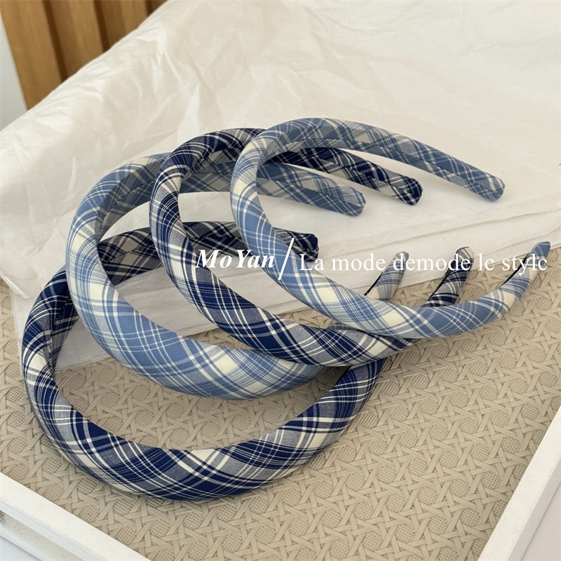 新款学院风复古格子发箍森系简约外出压发卡女韩版高级感气质头箍,淘宝优惠券,粉丝福利购,淘宝优惠卷