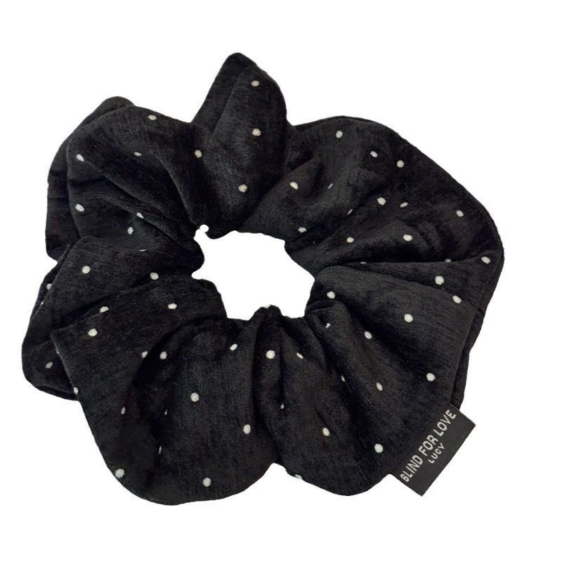 复古软糯波点绒绒大肠发圈韩版慵懒感低马尾发绳气质百搭头花头绳,淘宝优惠券,粉丝福利购,淘宝优惠卷