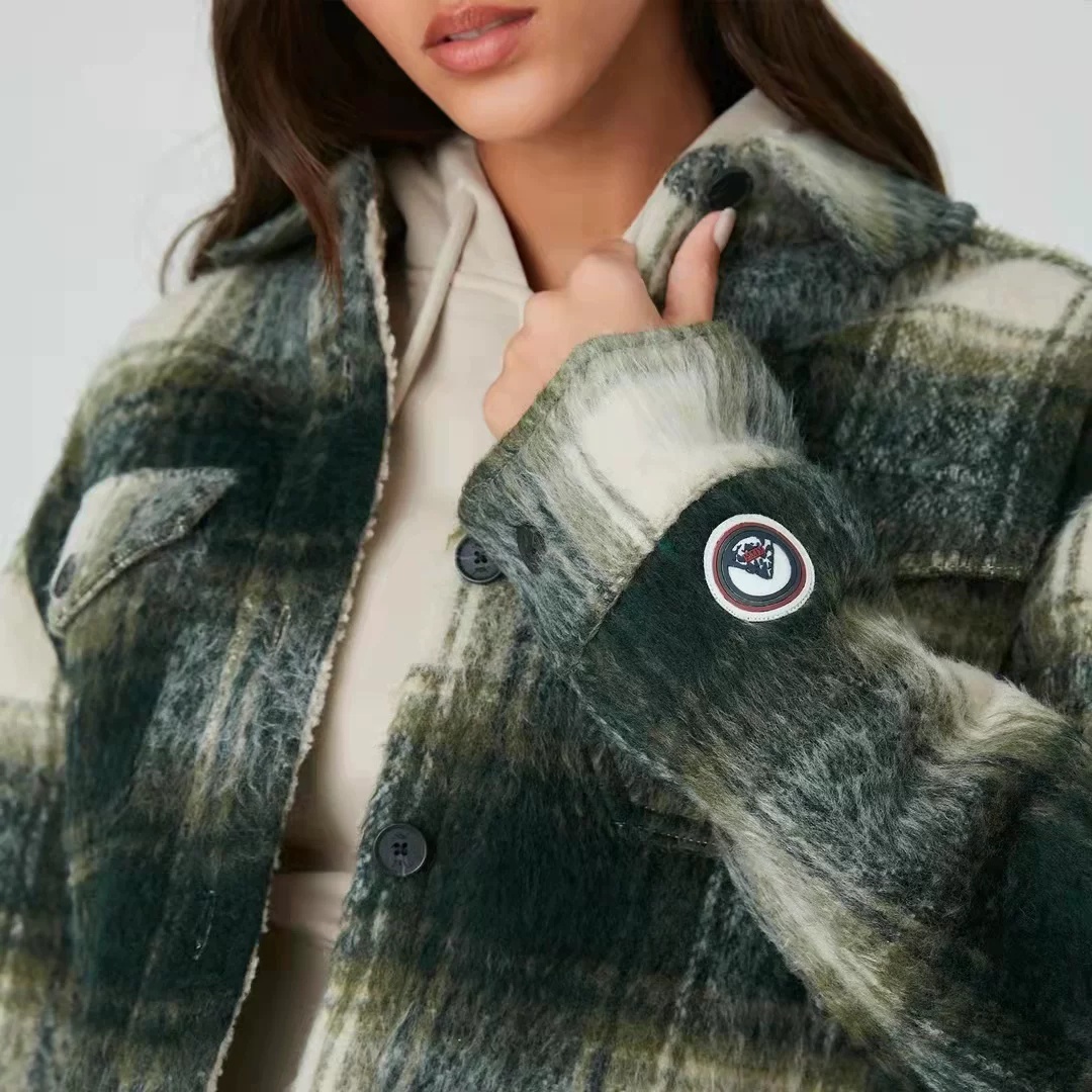 Spot KITH WOMEN FAWN II Shacket Female Frank Lamb Mask Jacket Jacket