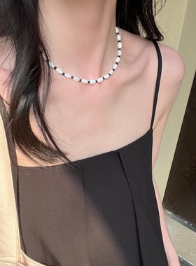 天然玛瑙贝壳女高级小众项链