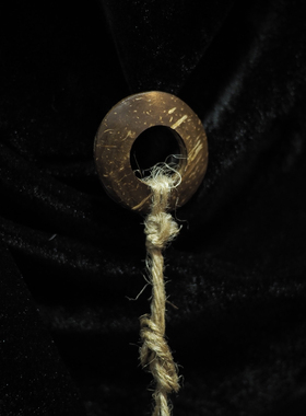 越南手工椰子吊篮椰子壳掉篮花盆