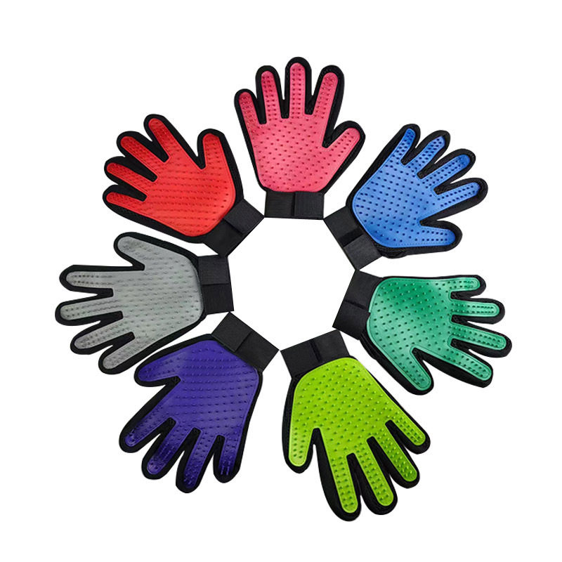 跨境撸猫手套双面除猫手套按摩五指猫狗洗澡除毛手套家具除毛用品,淘宝优惠券,粉丝福利购,淘宝优惠卷