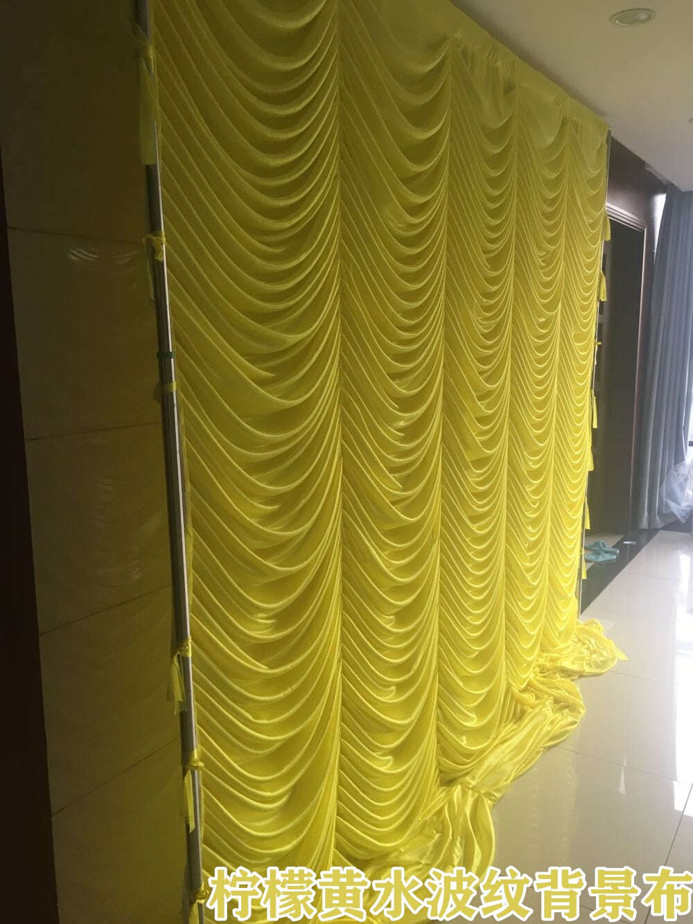 2022鱼鳞纹水波纹舞台背景绒布冰丝布水波帘幔婚庆背景纱幔包邮