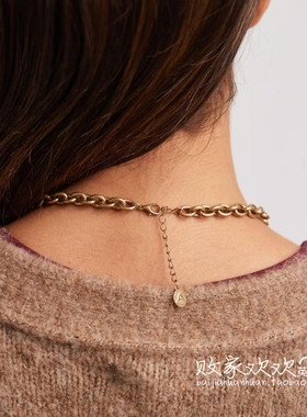 英国代购正品11.28 2025潮流导向 饰品新款 金色爱心锁头吊坠项链