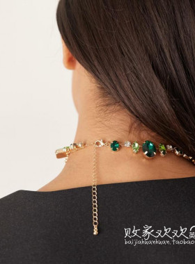 英国代购正品11.28 2025潮流导向 饰品新款 宝石镶嵌设计项链