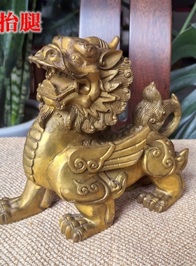 纯铜貔貅摆件公母一对家居店铺