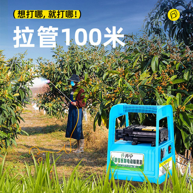 Electric agricultural high pressure sprayer