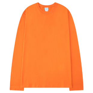 秋冬潮牌白色长袖t恤男女纯棉