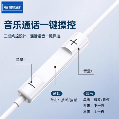佰通有线耳机TYPE-C适用于iPhone16/15ProMax手机USB-C口耳塞批发 - 图2