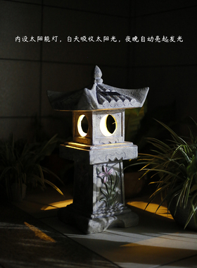 中式风庭院阳台落地景观装饰摆件