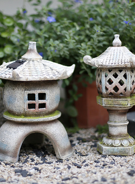 中式风庭院建筑花园造景阳台摆件