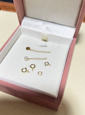 珍珠项链扣头S925纯银防过敏爱心尾链扣水滴弹簧扣灯笼扣延长链