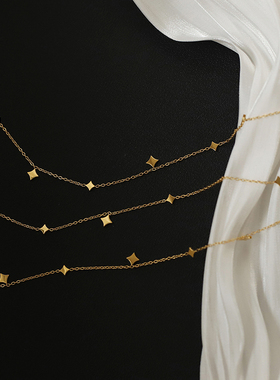 GGW 北斗满天星锁骨链 繁星钛钢项链 精致小巧短链百搭可叠戴颈饰