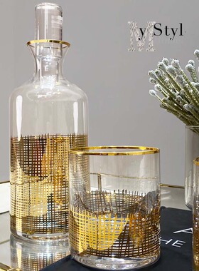轻奢茶几组合酒具饰品摆件工艺品
