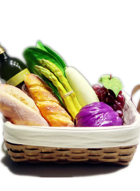 面包逼真北欧风厨房瓷砖小摆件