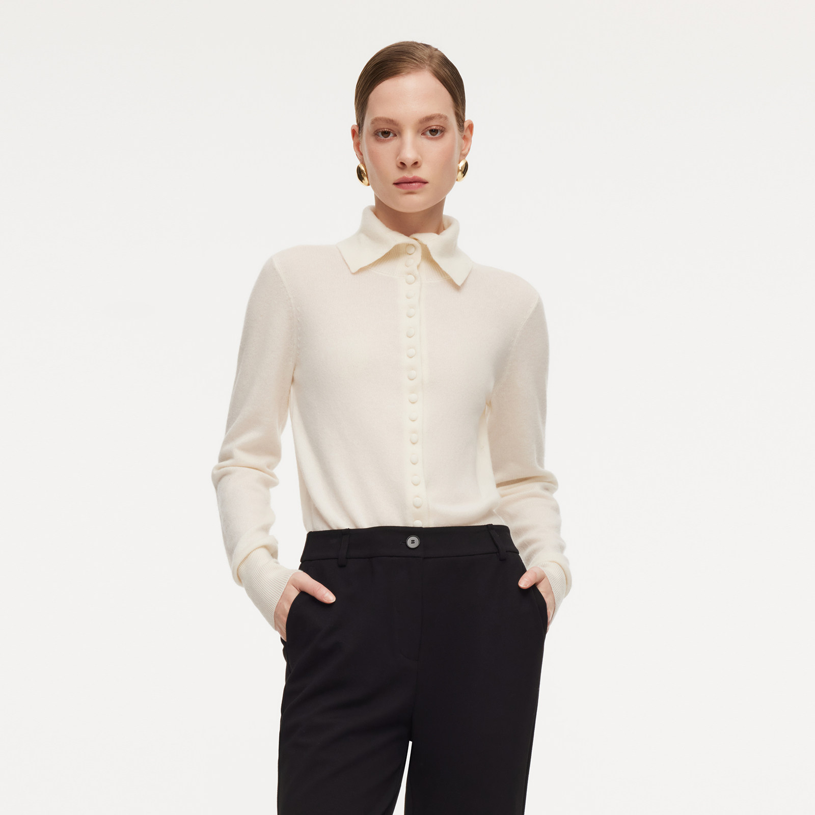 歌莉娅羊绒衫女秋冬2025新款高知穿搭毛织开衫修身上衣1ESL6J6S0,淘宝优惠券,粉丝福利购,淘宝优惠卷