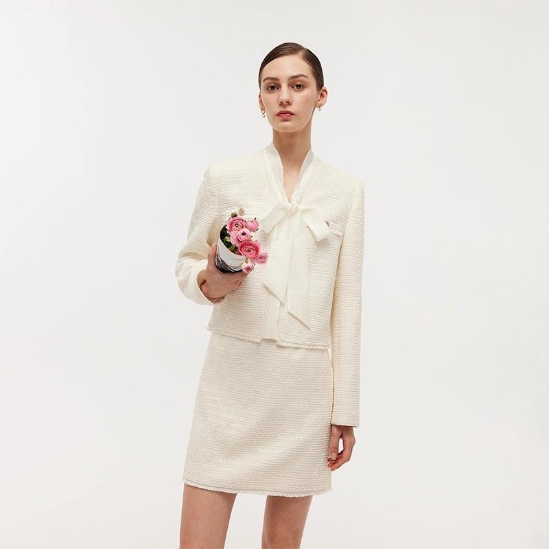 直降5折|歌莉娅小香风套装女秋冬高级感新年战袍一整套穿搭两件套,淘宝优惠券,粉丝福利购,淘宝优惠卷