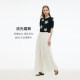 Gloria ສີຂາວ culottes Tencel ແອວສູງຂອງແມ່ຍິງ pants ຂາກ້ວາງ